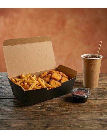 Caja Fritos 165x75x60mm 305gr - Black Collection (600Uds)