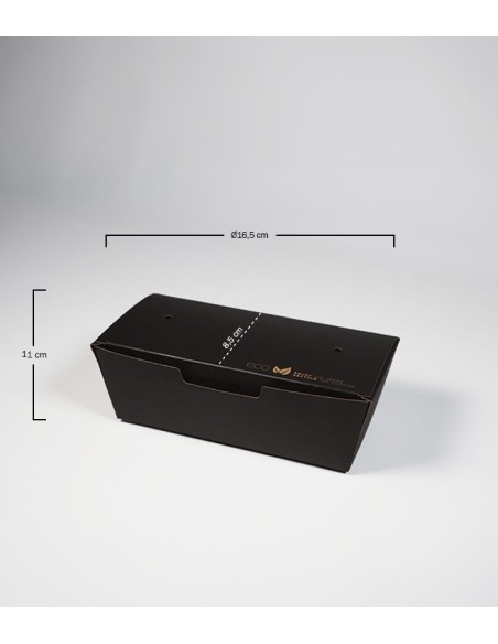 Caja Fritos 165x75x60mm 305gr - Black Collection (600Uds)