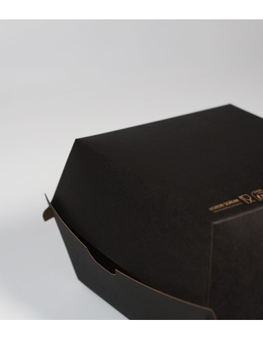 Caja Burger 120x120x90mm 305gr - Black Collection (400Uds)