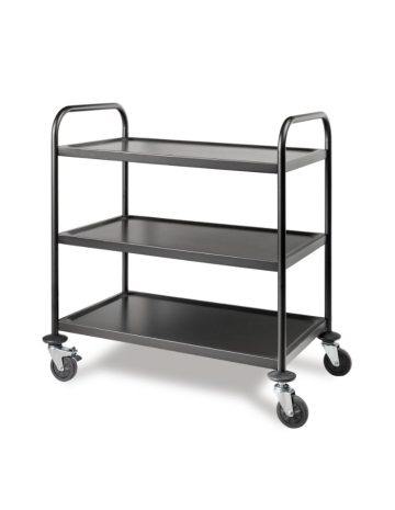 Carro Servicio 3 Niveles Negro 94,5x90,5x59cm - Pujadas