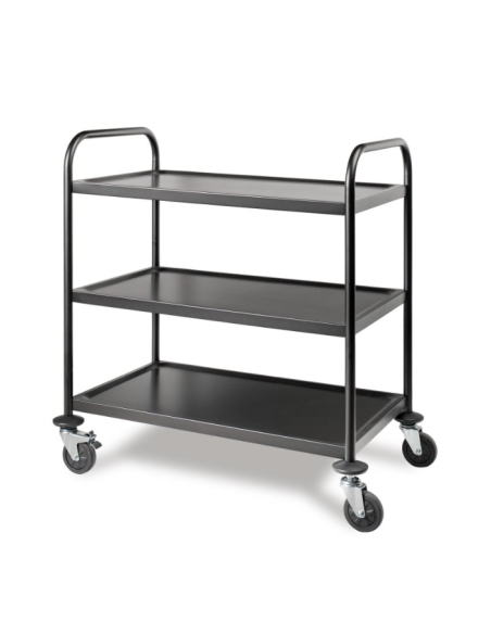 Carro Servicio 3 Niveles Negro 94,5x90,5x59cm - Pujadas