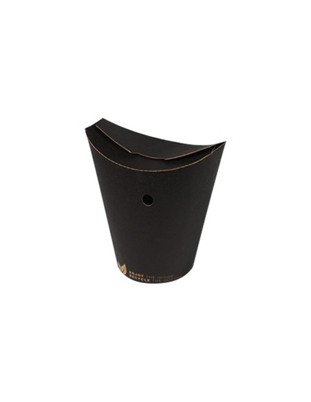 Envase Patatas con Tapa y Agujeros 305gr - Black Collection (1000Uds)