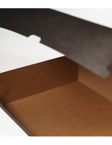 Caja Kraft Negra Costillas 225x170x85mm 305gr - Black Collection (300Uds)