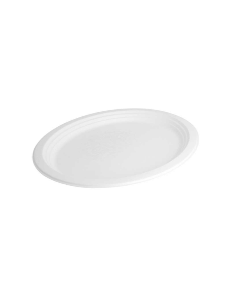 Plato Oval de Bagazo 26x20 cm Biodegradable | Betik (520 uds)