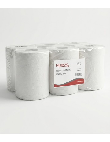 Bobina secamanos gofrada 2 capas 140m (6Uds) 2
