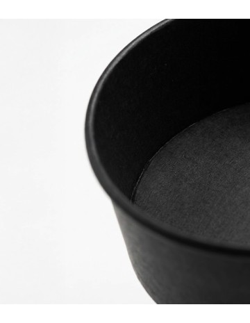 Black Collection Ensaladera cartón negra + tapa PET ⌀142mm 550ml (250Uds) 2