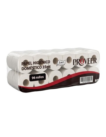 Rollo Papel Higiénico Doméstico 2C 35m - Proveer (96Uds)