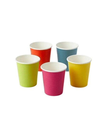 Vaso Cartón Mix Colores 210ml - Betik (1000Uds)