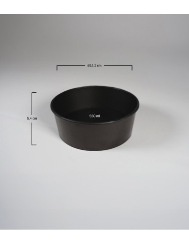 Ensaladera Cartón Negra con Tapa PET 550ml - Black Collection (250Uds)