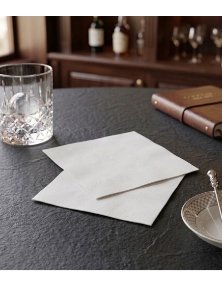 Servilleta Blanca 2C 30x30cm - Tissuan (3200 Uds)