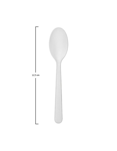 Cucharita Postre CPLA Blanca 12,5cm - Betik (1500Uds)