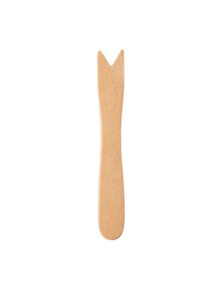 Mini tenedor de madera 85mm (10000uds)