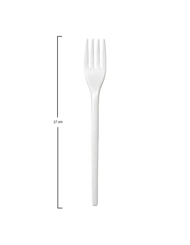 Tenedor CPLA Blanca 17cm - Betik (1500Uds)