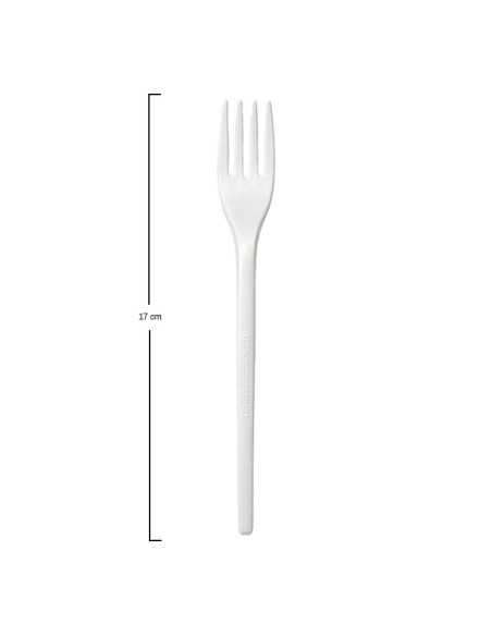 Tenedor CPLA Blanca 17cm - Betik (1500Uds)
