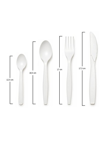 Pack 4  cubiertos CPLA + Servilleta BIO - Betik (500uds) 2