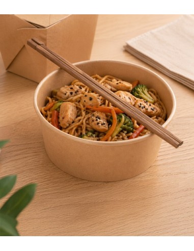 Palillos Chinos Color Caoba 24cm (100uds)