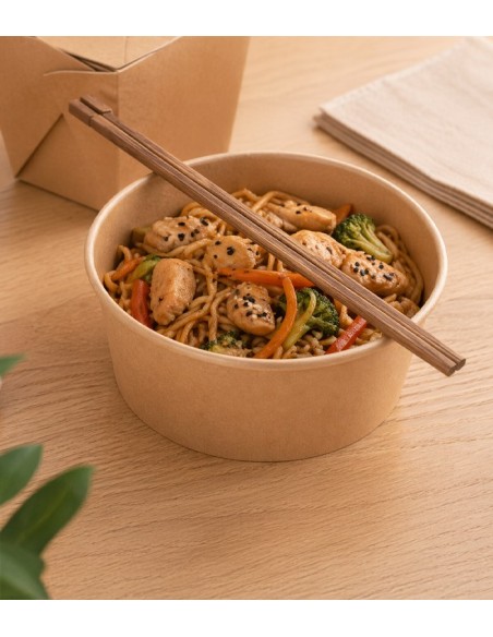 Palillos Chinos Color Caoba 24cm (100uds)