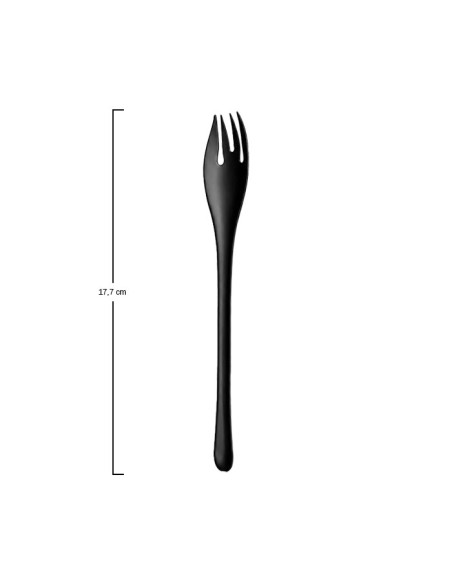 Tenedor EKO negro 17,7x2,8x1cm - Betik (1500Uds)