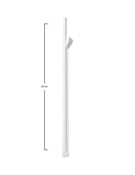 Cañita Pla fuelle enfundada blanca 6x210mm (250Uds)