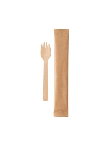 Tenedor de Madera Enfundado 10,5cm (100uds)