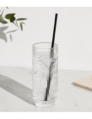 Pajita mini negra PLA 6x140mm (250uds)