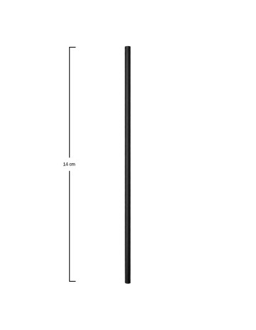 Pajita mini negra PLA 6x140mm (250uds) 2