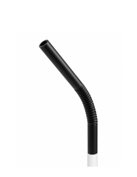 Pajita Flexible Negra Enfundada 0,6x20cm (1000 Uds)