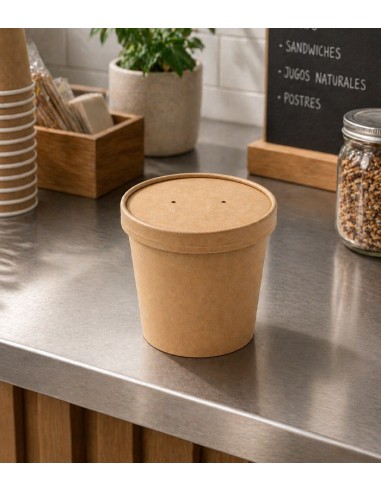 Sopera Kraft con Tapa 780ml - Betik (250uds)