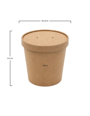 Sopera Kraft con Tapa 780ml - Betik (250uds) 2