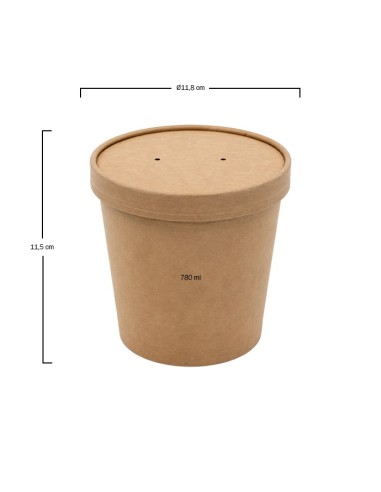 Sopera Kraft con Tapa 780ml - Betik (250uds)