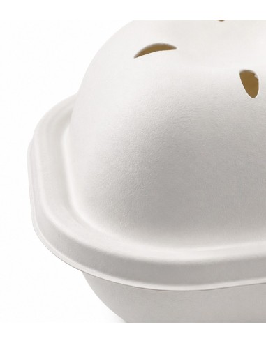Caja Burger EKO Bagazo Blanco 540ml - Betik (250Uds)
