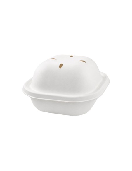Caja Burger EKO Bagazo Blanco 540ml - Betik (250Uds)