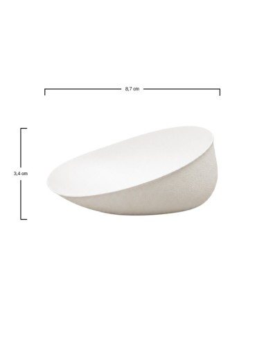 Plato Hondo Biodegradable 8,7 cm CookPlay | EKO Jomon (1000 uds)