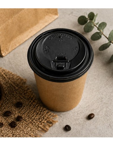 Tapa Vaso Negra PS con Cierre - Betik