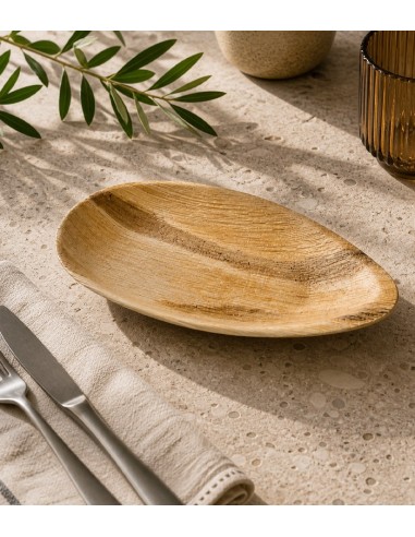 Plato Barco Hoja de Palma 31x17 cm Biodegradable | Betik