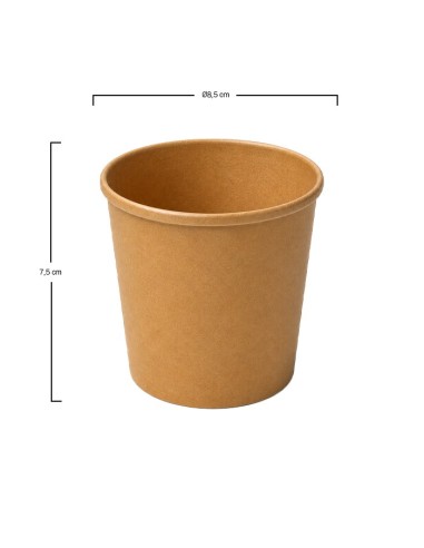 Tarrina alta de kraft 350ml (500uds)
