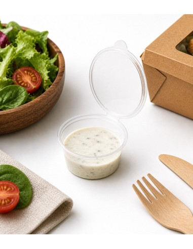 Salsera PP con Tapa Bisagra