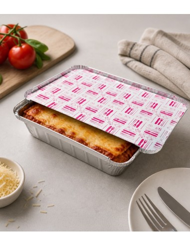 Tapa envase aluminio rectangular