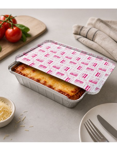 Tapa envase aluminio rectangular