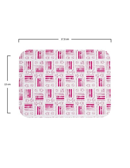 Tapa envase aluminio rectangular