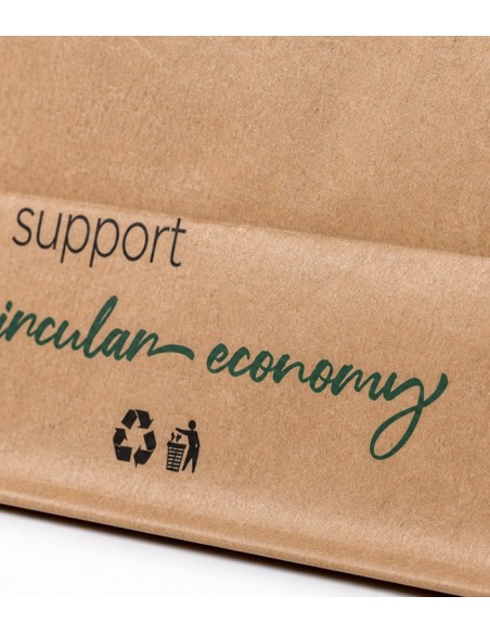Bolsa americana kraft sin asa Economía circular 39x32+18cm (250uds)