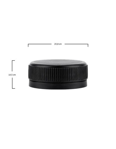 Tapón para botella Marta PET negro (50Uds)