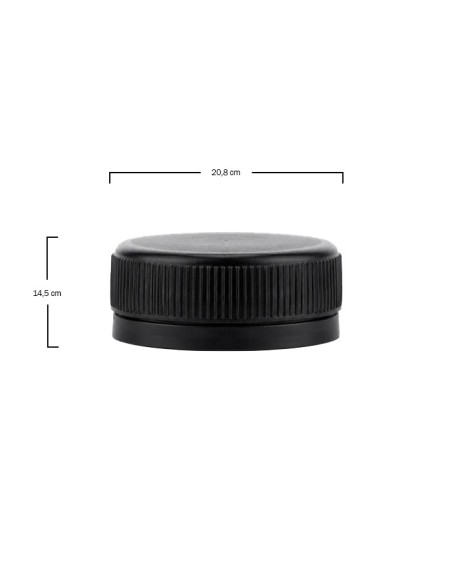 Tapón para botella Marta PET negro (50Uds)
