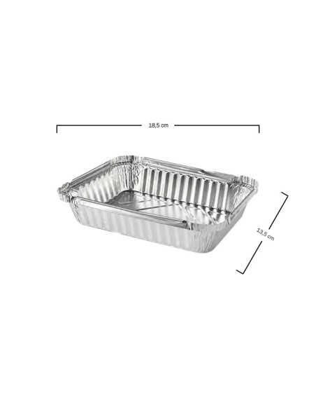 Envase de aluminio rectangular