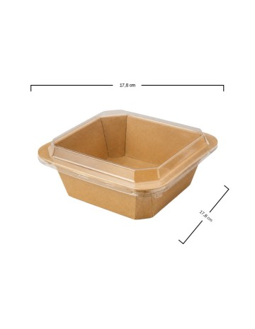 Tapa Envase Termosellable Kraft PP 178x178mm (300Uds) 2