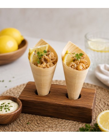 Cono Bambú Desechable Catering y Hostelería - Menaje Desechable