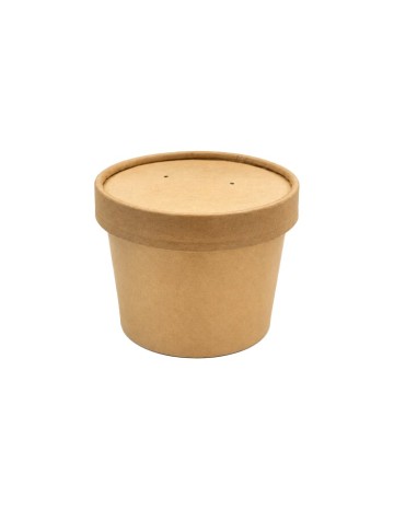 Tarrina kraft con tapa 250ml (300uds)