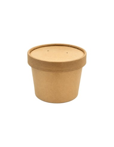 Tarrina kraft con tapa 250ml (300uds)