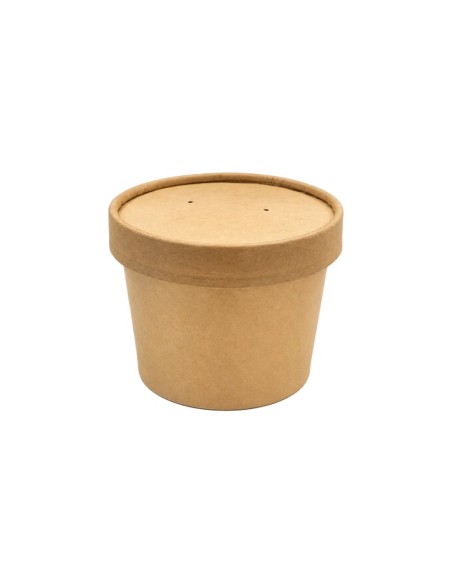 Tarrina kraft con tapa 250ml (300uds)