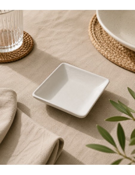 Mini Plato Bagazo Blanco 6,5cm - Betik (3000Uds)